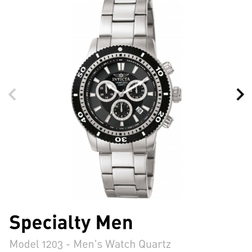 Invicta Specialty Watch Model 1203